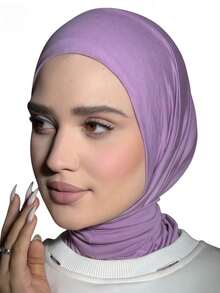 1件装女士纯色拉法帽，弹性多功能头巾围巾，3种佩戴方式，透气舒适吸汗带，适合日常生活、运动、瑜伽、健身和时尚场合。 - 彩色 - 查看 6