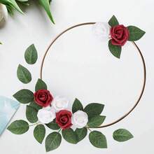 20pcs Artificial Foam Rose Flower Heads, Realistic For DIY Wedding, Baby Shower, Party Table, Home Decor, Spring Decoration, Valentine's Day Gift - Burgundy - View 7