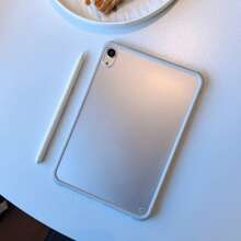 适用于 iPad 第 11 代平板电脑的保护壳，A16 保护壳，智能平板电脑外壳，高级平板电脑保护壳，磨砂透明背板，亚克力材质，防弯曲、防指纹、防摔、轻薄，保护壳，兼容 iPad 第 10 代保护套，兼容 iPad 第 9 代 10.2 英寸，第 8 代 10.2 英寸，Air 11 (M3)，Air 11 (M2) - 磨砂 - 查看 3