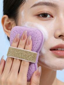 1个皂托海绵 - 皂袋 - 沐浴海绵 - 浴球 - 面巾 - 超柔软去角质海绵/泡沫丰富，适用于家庭浴室和淋浴间/清洁工具/皂碟/肥皂清洁工具/泡沫网浴刷背部按摩器 - A - 查看 4