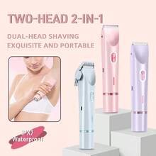 Women's Painless Electric Shaver, 2-In-1 Double-Headed Electric Depilator, Waterproof & Detachable Head For Women's Intimate Area - View 8