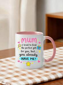 Cốc quà tặng Ngày của Mẹ - "Mẹ ơi, mẹ đã có con rồi" - Chiếc cốc cà phê gốm độc đáo từ con gái hoặc con trai, món quà Ngày của Mẹ dễ thương, thích hợp cho nhà bếp, phòng ngủ, phòng khách. - Nhiều màu - Xem 8