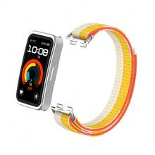 适用于华为手环10、9代和8代腕带，通用腕带，魔术贴，尼龙环，金属快拆头带，NFC版本，10代男女款，可互换且用途广泛 - 黍米白 - 查看 11