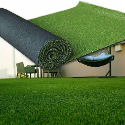 1/2/3/4/5m Indoor & Outdoor Artificial Synthetic Grass Carpet Mat, Fake Grass Lawn Carpet, Wedding Aisle Carpet, Patio Fence, Artificial Plastic Fake Grass Turf