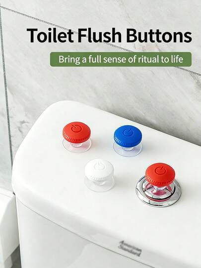 1pc Adhesive Toilet Flush Button For Long Nails, Bathroom Flush Extension Push Rod, Manicure-Friendly Toilet Button Sticker, Creative Bathroom Accessory To Protect Nails, Universal Toilet Flush Assist Tool