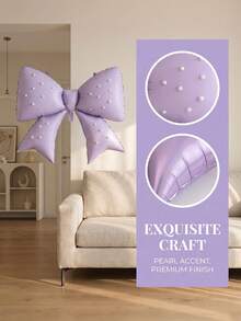 1 Set Of Pearl Bow Balloons, Including 1 Butterfly Balloon+24 Pearl Decorations+1 Pc Glue, Decorative Balloons, Party Atmosphere Decor, Scene Props, Suitable For Wedding Decor, Proposal, Date Photo Props, Indoor/Outdoor Decor, Bridal Shower, Birthday - Multicolor - View 6