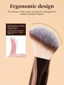 MAANGE 13/22pcs Professional Makeup Brush Set, Including 19pcs Soft Makeup Brushes, 1 Makeup Bag And 2 Makeup Sponges, Portable Travel Makeup Brush Kit For Eyeliner, Eyebrow, Lash, Lip, Blush, Foundation, Powder, Highlighter, Contour, Blending, Suitable For Liquid, Cream And Powder, Gentle On Skin, Ideal Gift For Women And Girls - Coffee Brown - View 7