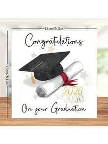 10/5 piezas & 1 pieza Tarjetas de Graduación y Sobres, Tarjetas Divertidas de Temporada de Graduación, Tarjetas de Felicitación de Graduación 2026, Incluye Birrete de Graduación y Pergamino, Perfecto para Amigos y Compañeros de Clase, Tarjetas de Ceremonia de Graduación, Adecuado para Fiestas de Vacaciones - Multicolor - Ver 4