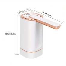 Portable Foldable Electric Water Pump, USB Rechargeable Mini Drinking Water Dispenser, Suitable For Home Use - Outdoor Travel Friendly, One-Touch Measurement, Dust And Pet Proof Design, Ideal For Kitchen, Camping And Rental Properties - Black - View 4