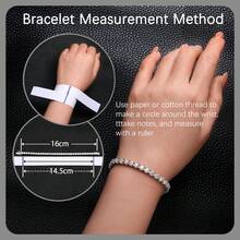 emejewe 1pc D VVS1 Moissanite Tennis Bracelet, Genuine 925 Sterling Silver Plated Platinum, With GRA Certificate, Unisex - White - View 10