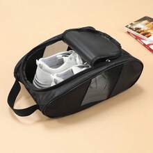 1 pièce Sac à chaussures de voyage pliable, sac à chaussures zippé unisexe, convient aux étudiants, aux travailleurs de bureau, aux voyageurs, aux passionnés de fitness, aux vacances, aux croisières, aux dortoirs, aux voyages d'affaires, au rangement des chaussures de gym, organisateur de bagages, pochette de rangement à l'épreuve de la poussière - Multicolore - Voir 3