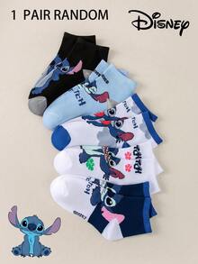 Disney 1/5/10 Double Women's Spring/Summer Stitch Socks "Star Baby"Comfortable And Breathable/Interesting Style Invisible Socks For Daily Wearing/International Women's Day/St. Patrick's Day/Women's Socks, Stitch Women's Boat Socks Gifts, Summer Invisible Socks, Cartoon Animation Socks, Men's Short Socks, Stitch Novelty Fun Socks, Comfortable And Breathable Fashion Women's Novelty Invisible Socks, Socks - Multicolor - View 16