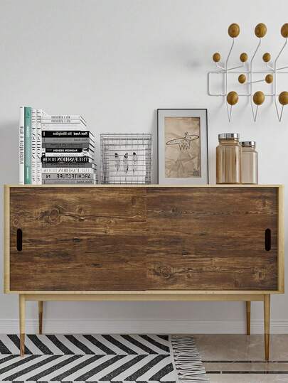 1 لفة ورق حائط بني سميك بعرض 60/40 سم، ورق جدران بني بنقشة خشبية لاصق، ملصق فينيل بملمس خشن مطفي للمطبخ والدرج والخزانة وجدران غرفة النوم