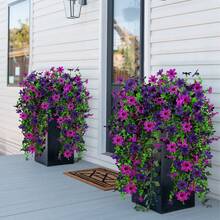 ArtiEleg 1/2 PCS Artificial Hanging Daisy Flowers For Outdoors – UV Resistant & Waterproof Faux Silk Daisies With Long Trailing Vines, No Fade Realistic Blooms For Apartment Decor, Rental Friendly Home, Front Door, Porch, Balcony & Patio Decor - Multicolor - View 7