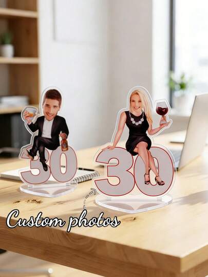 Khung ảnh chân dung acrylic nhiều màu sắc tùy chỉnh, vật trang trí để bàn bằng acrylic theo phong cách hoạt hình cá nhân hóa thú vị, thích hợp làm quà lưu niệm cho các dịp đặc biệt, trang trí nhà/văn phòng/đám cưới, trưng bày bộ sưu tập trang sức cưới, thích hợp cho tiệc tốt nghiệp, trang trí tiệc sinh nhật, quà tặng Ngày của Cha, trưng bày bộ sưu tập của trẻ em theo yêu cầu, trang trí tân gia, đa chức năng, bền, trang trí cao cấp, có thể tái sử dụng, tinh tế.