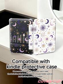 The Sun, The Moon And The Stars Pattern Tablet Case Compatible With IPad Air 11-Inch M3 2025 / M2 2024, Air 5th Generation 2022 , (A16) 11 Inch 11th Generation 2025,Compatible With Samsung Galaxy Tab,Kindle Paperwhite 12th Gen 2024, Clear Back ,Fashion Pattern Protective Case,Autlueomatic Sleep And Wake-Up Function, Airbag Protection, Suitable For Gifts And Office Use - Multicolor - View 9