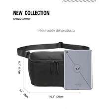 Mariconera hombre,Bolso para hombre,Bolsa de Hombro Cruzada Impermeable Mini para Hombres y Mujeres, Bolsa Casual de Viaje y Senderismo.(Modelo 1),42650231 - Elderberry - Ver 6