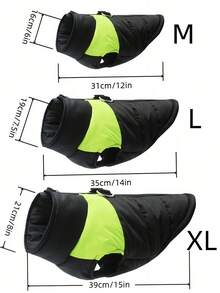 1件秋冬新款宠物外套，专为多种犬种设计，按扣式设计方便穿脱，优质面料保暖防风，适合日常散步、户外远足或宠物探险，撞色领口设计。 - 彩色 - 查看 4