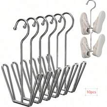 6pcs Stainless Steel Shoe Rack, Home Shoe Rack, Stainless Steel Shoe Rack - 2/4 Pcs, Shoe Display Hanging Hook Stainless Steel Shoe Rack, Shoe Rack - Multicolor - View 11