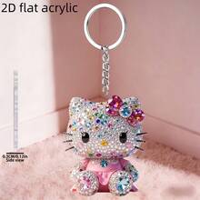 2D Flat Design Diamond Sparkling Keychain, Suitable As Keychain Promotional Gift, Packaging Decoration, Backpack Decoration, And Thoughtful Gift For Family And Friends. Ideal For Graduation Season And Birthday Gifts. - Multicolor - View 1