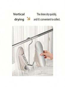 6件套不锈钢鞋架，家用鞋子收纳架，不锈钢鞋架 - 2/4层，鞋子展示挂钩不锈钢鞋架，鞋架 - 彩色 - 查看 4