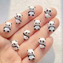 12/30个装 亮丽树脂可爱迷你卡通猫吊坠 - 节日主题DIY饰品 - 彩色 - 查看 1