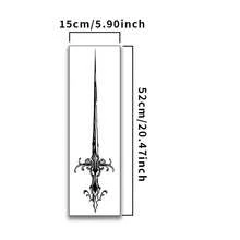 Long Sword Tattoo Sticker, Waterproof & Long-Lasting 1-2 Weeks On Legs, Back, Arms, Party Temporary Tattoo, Elegant Long Sword Pattern, Herbal Semi-Permanent Waterproof Durable Non-Reflective Tattoo For Men & Women - Black - View 4