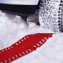 2pcs/Set Car Emergency Traction Mats - Anti-Slip Escape Boards For Snow, Mud And Road Trips - Red - View 9