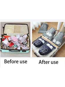 10pcs Shoe Storage Bag Wardrobe Organizer Non-Woven Shoe Bag Travel Handbag Waterproof Bag Clothing Classification Bag, Storage Bag, Travel Essentials,Clothing Storage Bag,Shoes Bag,Packing Cubes,Under Bed Storage - View 2