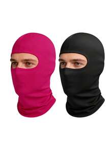 1 buah/2 buah Balaclava Warna Polos Unisex, Masker Wajah Tahan Angin untuk Aktivitas Luar Ruangan, Penghangat Leher, Cocok untuk Pemakaian Sehari-hari, Bersepeda, dan Acara Lainnya - MultiWarna - View 26
