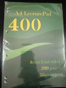 Cuaderno grueso de 400 páginas, estilo estadounidense, con líneas horizontales, para uso de estudiantes/exámenes - Multicolor - Ver 6