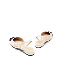 Women Slingback Flats Low Heel Slip-On Dress Ballet Flats Square Toe  Lady Elegant Casual Commute Wedding Party Work Color Blocking Flats Shoes - 白色 - 查看 8