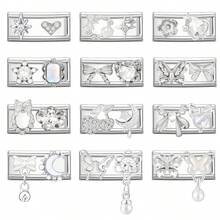 1pc Modular Beaded Bracelet DIY Kit, Includes Heart, Bow, Cherry, Moon Charms, Rhinestone Design, Suitable As Party Gift For Friends, Family, Couples - M294030 M294031 - View 6