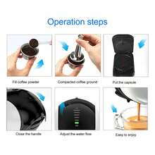 Stainless Steel Coffee Capsule Kit - Reusable Filter, Gasket, Brush, Spoon & Powder Pressing Plate For EDG DG325 - Complete Coffee Capsule Set,Coffee Service Coffee Accessories - Xem 4