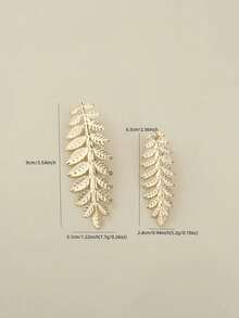 2pcs Metal Leaf Hair Clips, Leaf Bangs Clips, Fairy Style Hair Accessories, Versatile Leaf Hair Pins Set - Gold - View 4