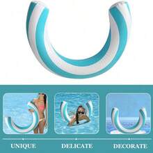 1 pieza Nuevo aro inflable redondo para nadar, flotador de arco inflable para piscina, esencial de playa, accesorio de playa - anillo de natación - Ver 4