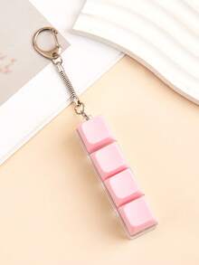 1pc Minimalist 4-Key Keyboard Stress Relief Toy, Keychain To Relieve Pressure, Car Key Chain, Bag Pendant, Keyboard Key Design, Adult Finger Pressure Keychain, Finger Pressure Keyring, Soothing Keychain, Focus Relaxation Stress Relief Keychain, Birthday Gift, Party Favor, Holiday Gift - Multicolor - View 18