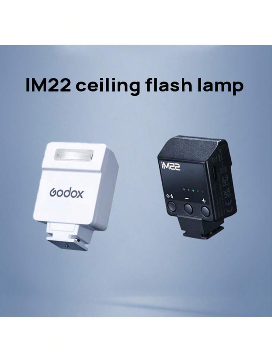 Godox The IM22 Flash Is A Compact, Hot-Shoe Mount Universal Camera Flash With Five Adjustable Levels For Precise Fill Light. Its Small, Convenient Design Makes It Ideal For Outdoor Shooting, Photography, Portraiture, And Mirrorless Cameras. - View 1