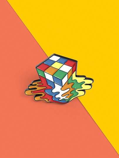 1pc Vintage Melting Shaped Metal Brooch, Suitable For Backpacks, Hats And Jackets - Fashion Accessory - Perfect Birthday Gift For Friends And Family