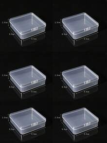 4 件多尺寸透明储物盒、珠子储物盒、美甲收纳盒、适用于贴纸收纳、珠宝整理、工艺品、生日派对装饰、办公室收纳、家居和学校用品、浴室、圣诞节 - 無色 - 查看 15