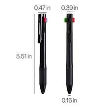 4-In-1 Multicolor Pen 1.0mm - 4-Color Retractable Ballpoint Pens Nurse Pens For Office School Supplies Students Gift 5 Pack Black - C15ps黑色4合1多色 - 查看 2