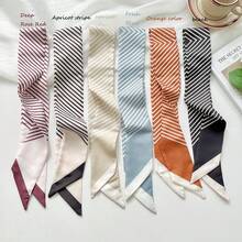 6条极简线条图案窄长围巾，可作腰带、领带、头巾使用 - 6pcs線條 - 查看 8