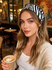 1/3pcs European And American New Zebra Print Elastic Wide Yoga Sports Headband, Women Daily Makeup Hairband Hair Accessories Summer Sport Sweatband,Holiday,Travel - Multicolor - View 8
