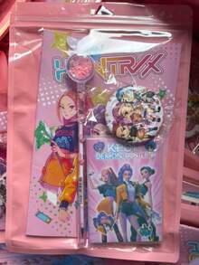 K-POP 女巫狩猎主题文具套装，可爱卡通设计学生用品，实用又美观的日常学习配件，是返校礼物、派对礼品以及送给同学和朋友的理想之选。 - 彩色 - 查看 8