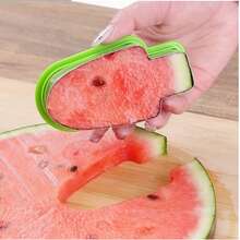 Stainless Steel Watermelon Slicer & Popsicle Mold, Easy Manual Fruit Cutter With Green Handle, No Power Needed, Perfect For Summer Snacks & Parties, Food- Design, Party Snack Prep, Easyclean Material, 1 Pc - Multicolor - View 4