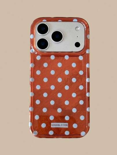 1 pieza Funda protectora minimalista con lunares, funda de teléfono a prueba de golpes con cobertura completa apta para iPhone11/12/13/14/15/16/17/PROMAX