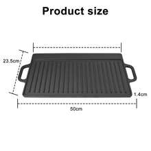 Non Stick Cast Iron Griddle Pan Skillet Cooking Plate - Black - View 5