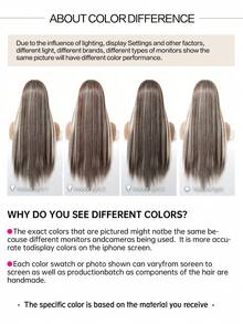 28英寸/70厘米 13*6蕾丝前假发 白色钢琴色合成假发 女士耐热自然发质 Cosplay 彩色合成假发 高温假发 女士假日日常时尚风格合成假发 编织假发 万圣节和圣诞节 - 間色 - 查看 9