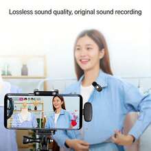 DELI MN511 Wireless Lavalier Microphone, Suitable For Mobile Live Streaming, Noise Cancellation, Small Recording, Anti-Interference, Single Mic With Charging Base - View 5