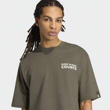 Adidas 男士 M VERB BADGE 短袖T恤，针织圆领T恤 TKB4891 - 綠色 - 查看 5